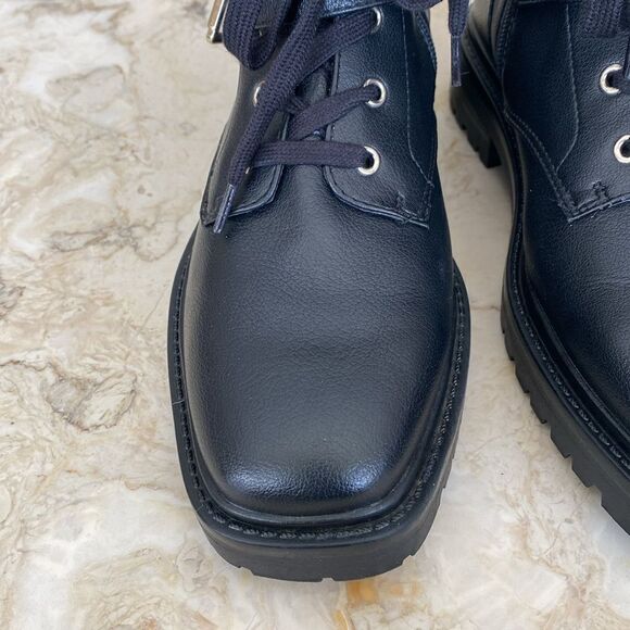 Kelly & Katie Vegan Leather Chunky Motorcycle Buckle Boots - Picture 7 of 16